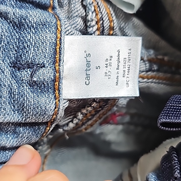 4 for $20 Carter's Embroidered Flare Jeans for Little Girls in Size 5 - Picture 5 of 6